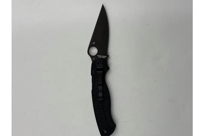 Afbeelding voor Spyderco Paramilitary 2 Salt, CPM MagnaCut Black DLC, Black G10 C81GMCBKP2 zakmes