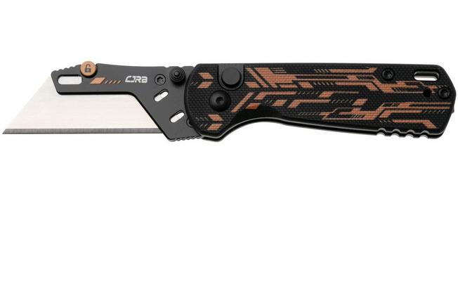 Immagine per CJRB Boxer J1967-BBK Black Blade Holder, Black Orange G10, coltello da tasca