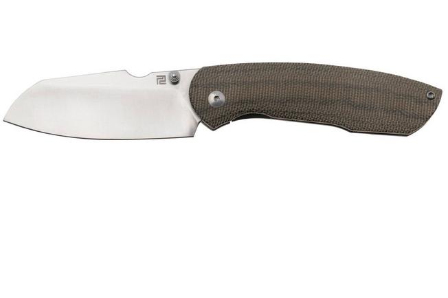 Afbeelding voor Artisan Cutlery Prime 1866G-ODG, Sand Polished S90V, OD Green Micarta/Titanium zakmes