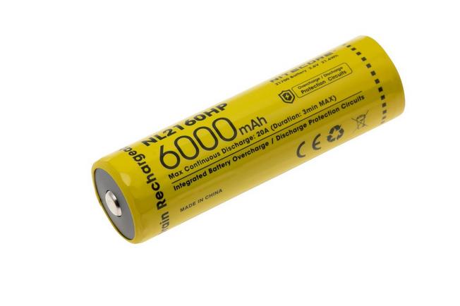Image for Nitecore NL2160HP, 21700 rechargeable Li-ion battery, 6000 mAh