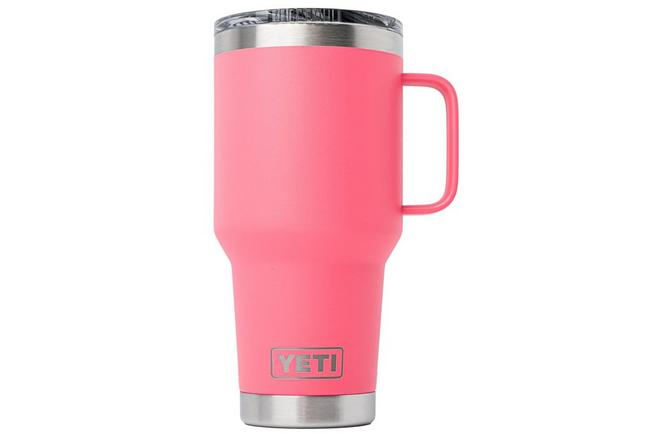 Afbeelding voor Yeti Rambler Travel Mug 30oz Stronghold Lid, Tropical Pink, thermos reismok met deksel, 887 ml