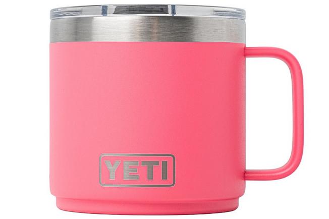 Afbeelding voor Yeti Rambler Stackable Mug 2.0 14oz Mag Slider Lid, Tropical Pink, stapelbare thermosmok met deksel, 414 ml