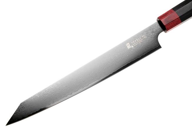 Afbeelding voor Yaxell Rei YL37439, 69-laags damaststaal, VG10, DLC coating, sujihiki, 23 cm