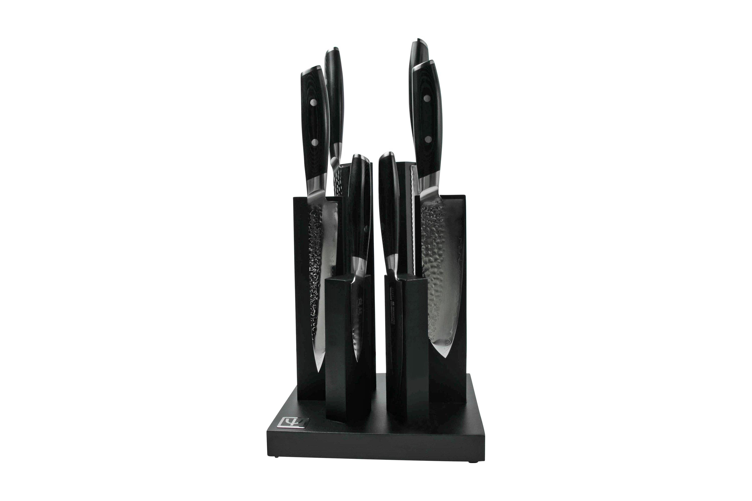 Yaxell Tower 39070 magnetic knife block for 6 knives, black