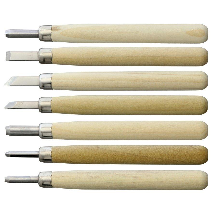 Yoshiharu L7 Maruichi Japanese wood carving knives, set of 7 with