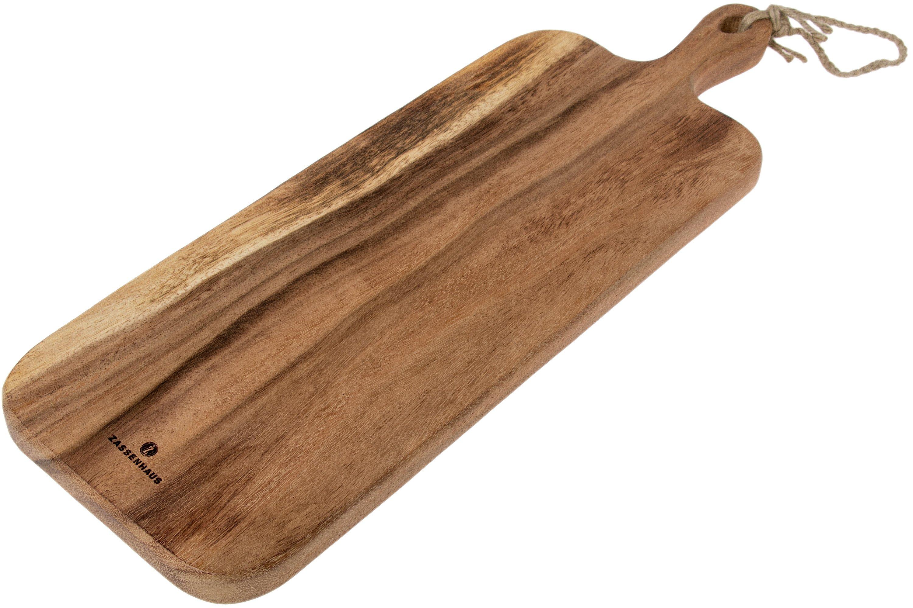  Zassenhaus Tabla redonda de madera de acacia con borde vivo  para servir y queso, grande de 15 a 18 pulgadas de diámetro : Hogar y Cocina