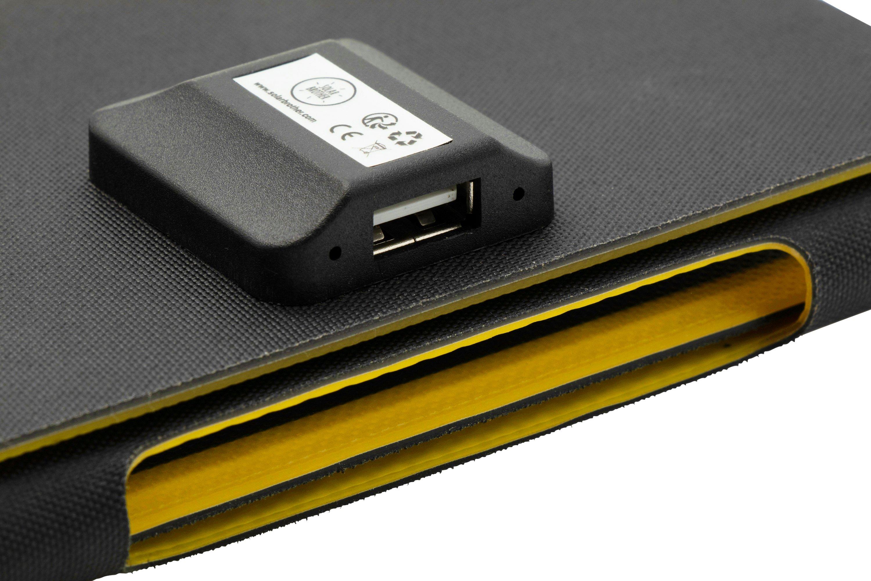 SUNMOOVE Chargeur Solaire Pliable 6.5W - Panneau Sunpower Avec Port USB 1.3A - Parfait Randonnée & Camping