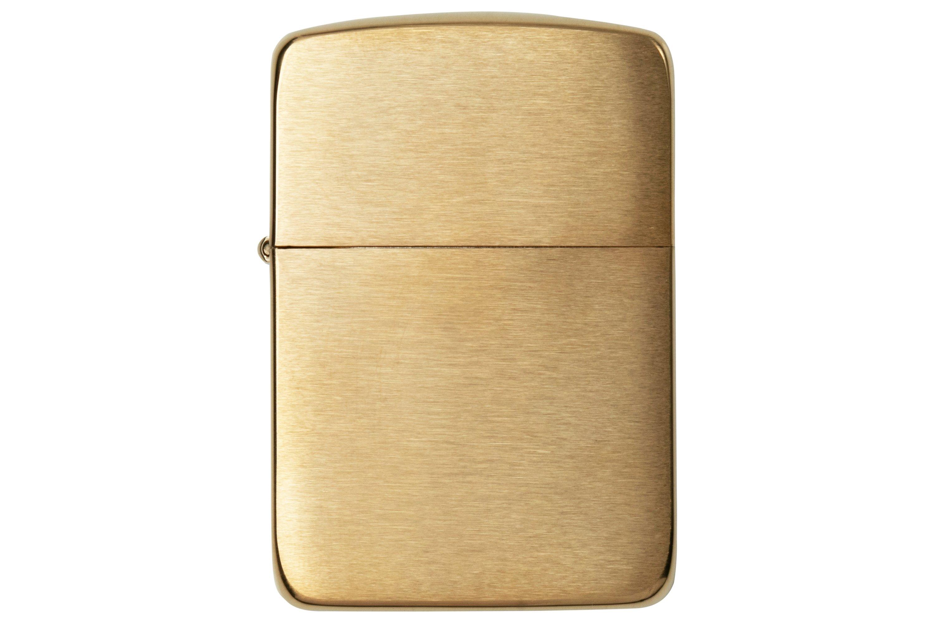 Zippo Original mechero 1941 / Latón Cepillado Grabado Ornamento/Estuche