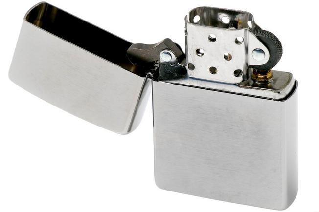 Brushed Chrome Zippo Lighter, zippo original 