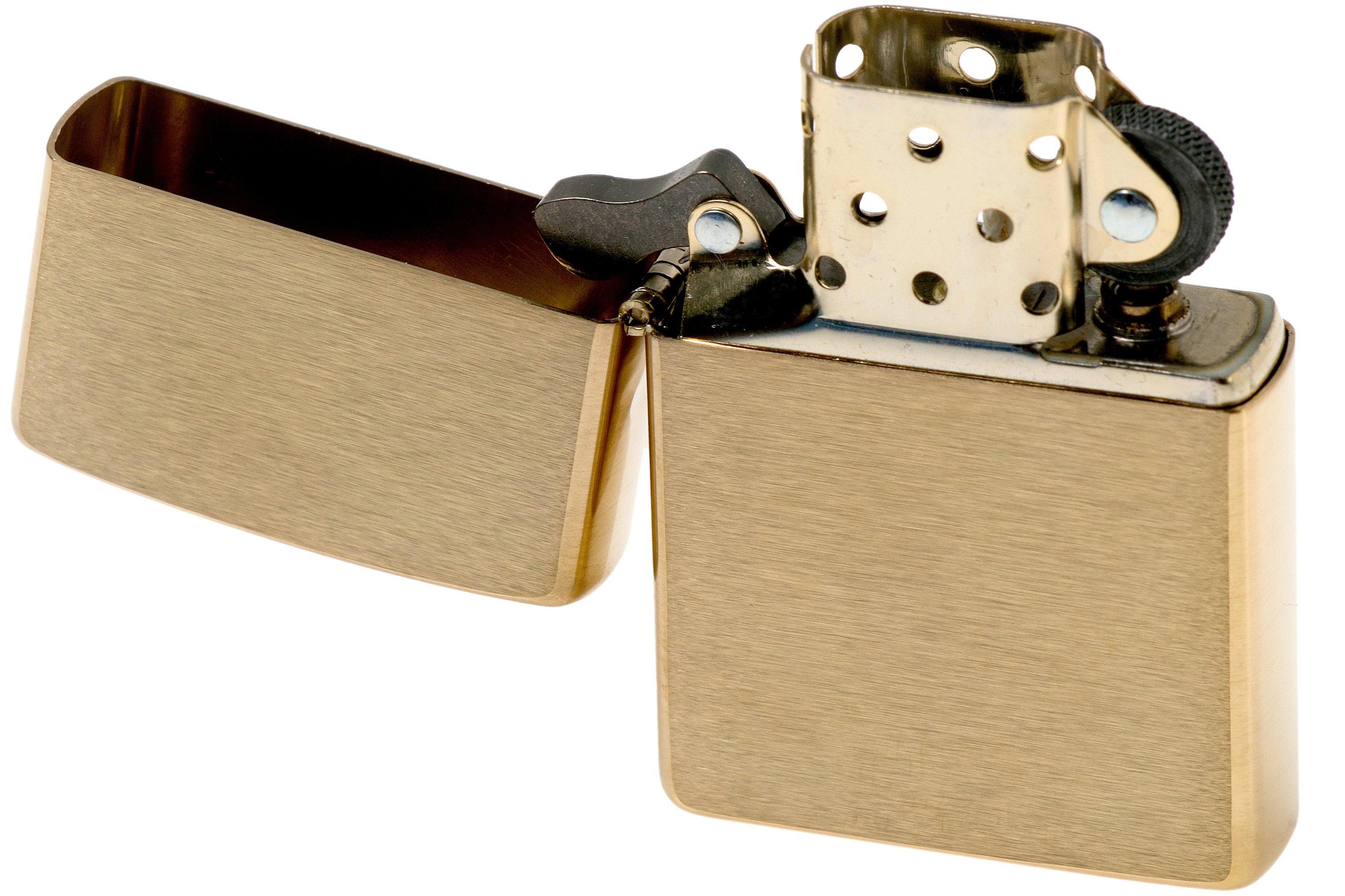 Zippo Classic 204-000243, Brushed Solid Brass, aansteker | Voordelig .