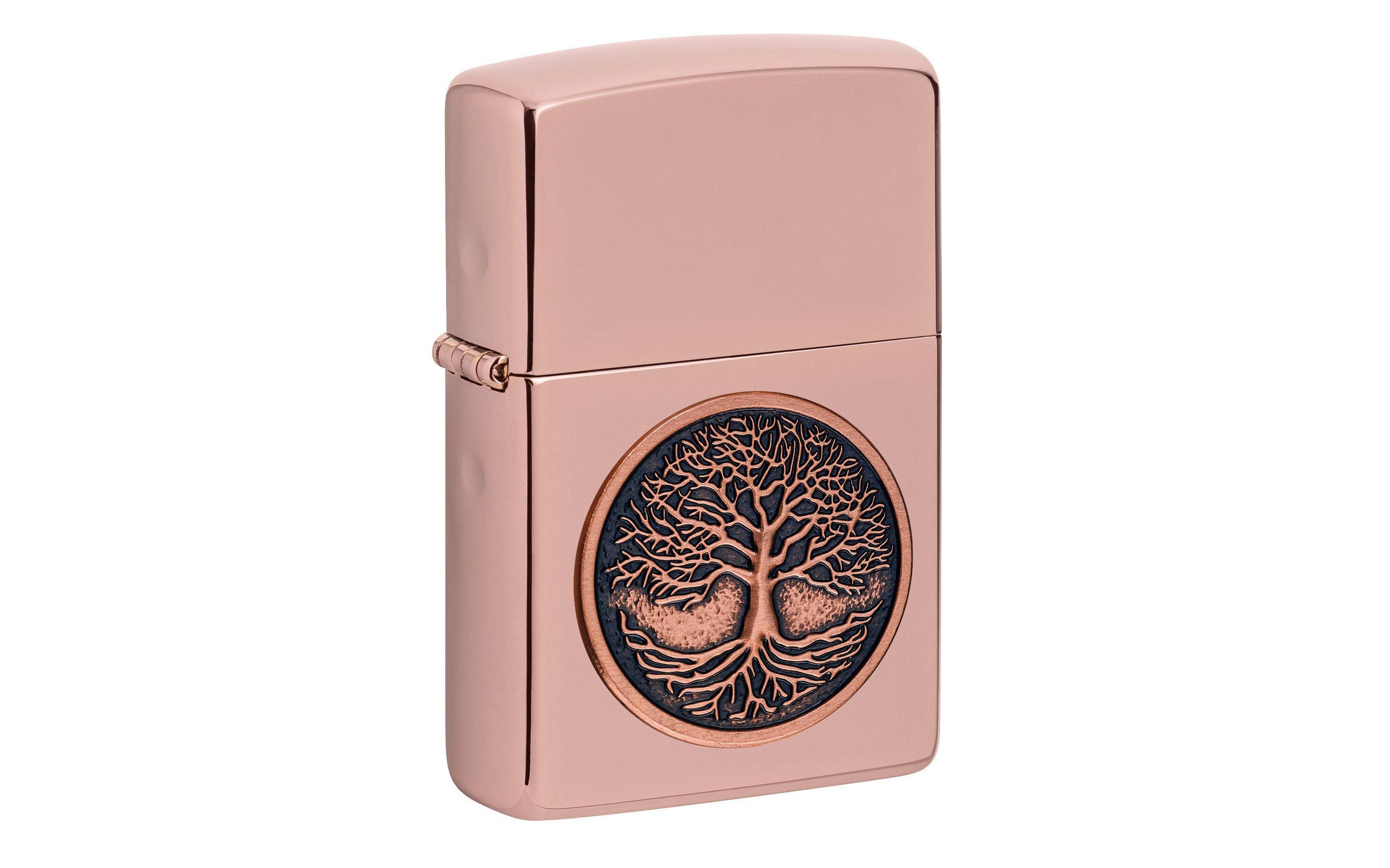 Zippo Tree of Life Emblem High Polish Rose Gold 49638-000002, accendino