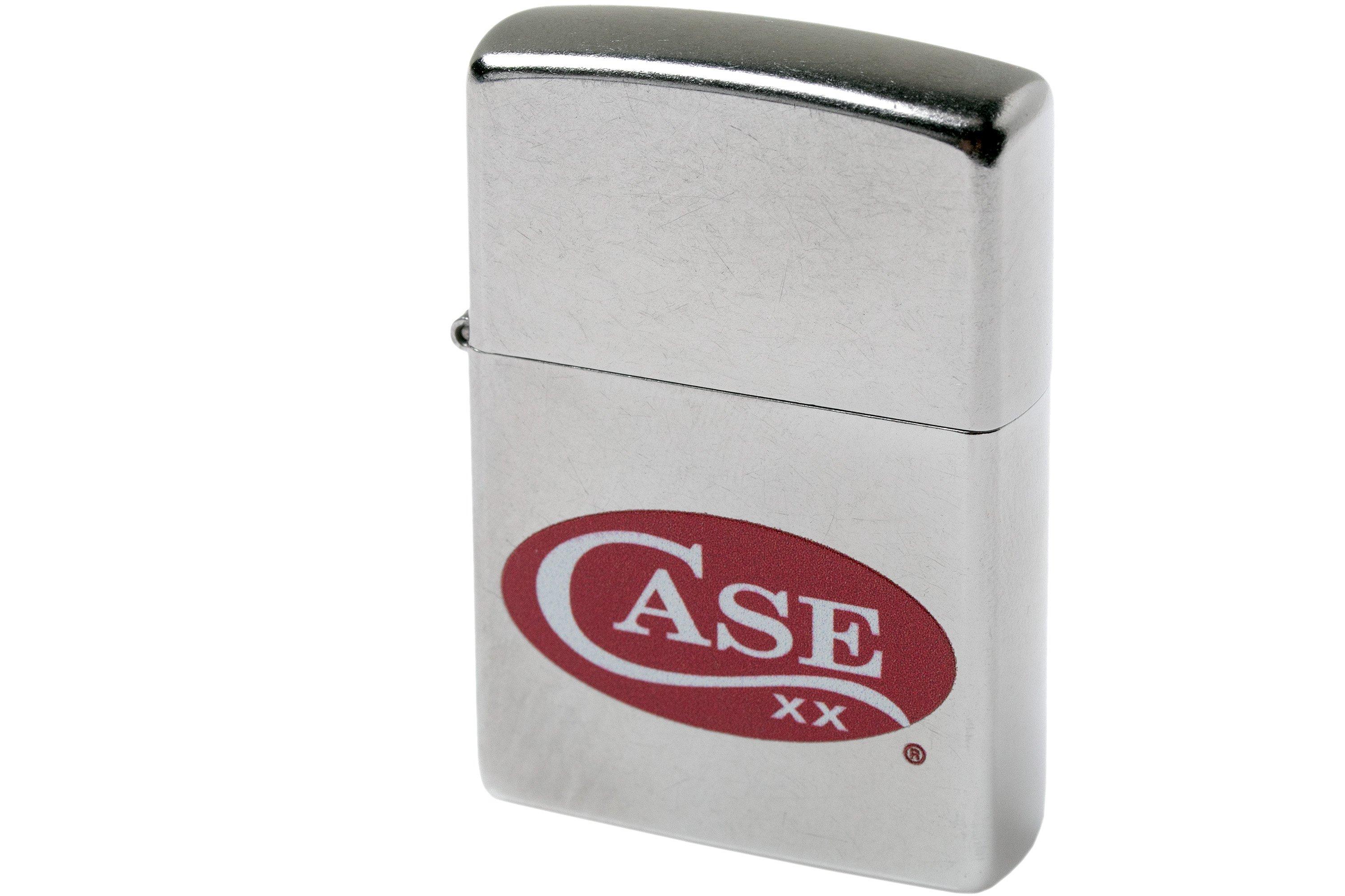 Case Knives Zippo 52470 Chrome, Red Case Logo lighter Advantageously