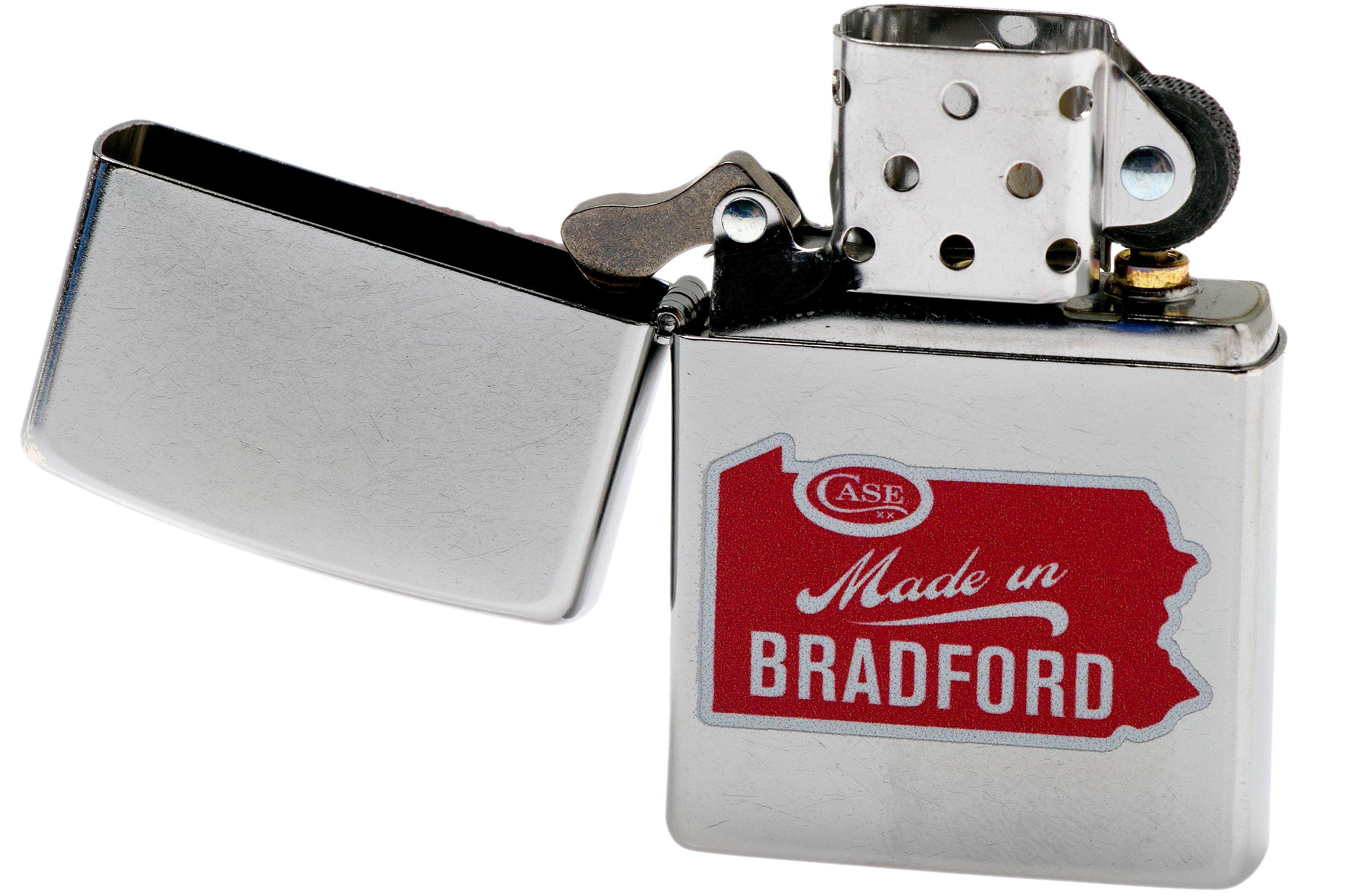 Case Knives Zippo 52479 Chrome, Made In Bradford Logo encendedor zippo