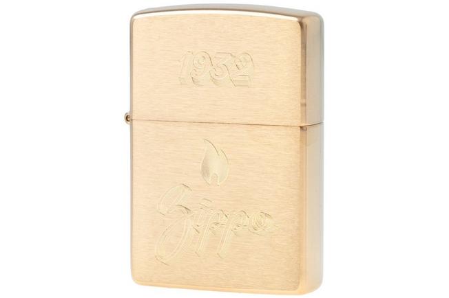 Afbeelding voor Zippo Vintage Zippo Design Brushed Brass 60007704, aansteker