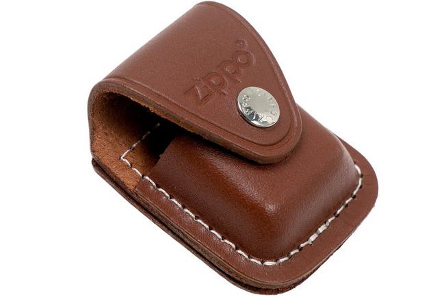 Zippo Brown Leather Sheath Lighter Pouch - Blade HQ