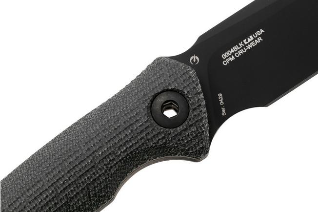 Afbeelding voor Zero Tolerance 0004BLK, Black CPM Cru-Wear, Black Micarta vaststaand mes