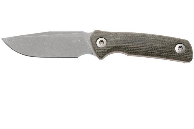 Afbeelding voor Zero Tolerance 0004OL, Stonewashed CPM Cru-Wear, Olive Drab Micarta vaststaand mes