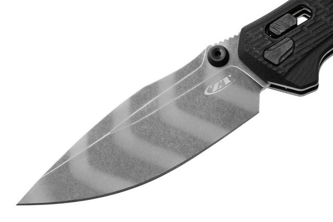 Afbeelding voor Zero Tolerance 0203BLKTS, Cerakote Tiger Stipe CPM M4, Black G10, zakmes, ZT Originals design