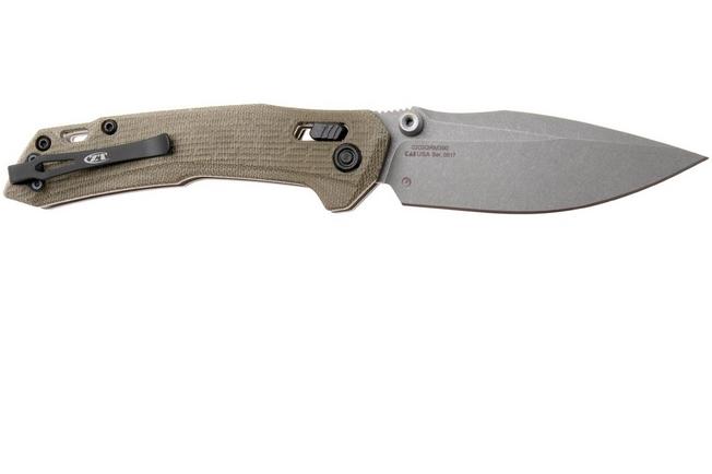 Afbeelding voor Zero Tolerance 0203 0203GRM390 Working Finish Böhler M390, Green Micarta, Factory Special Series zakmes