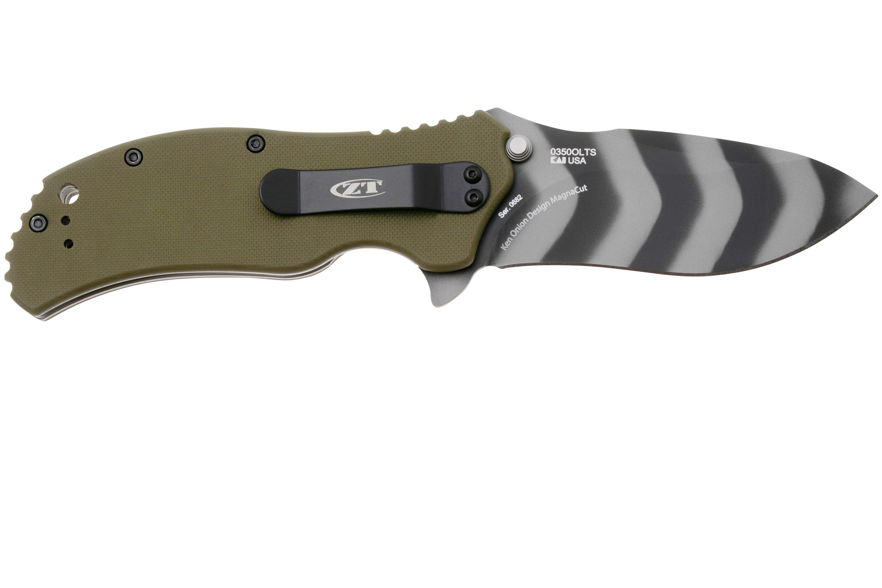 Zero Tolerance 0350OLTS Tiger Stripe MagnaCut, OD Green G10 Limited Edition  pocket knife, Ken Onion design | Advantageously shopping at  Knivesandtools.se