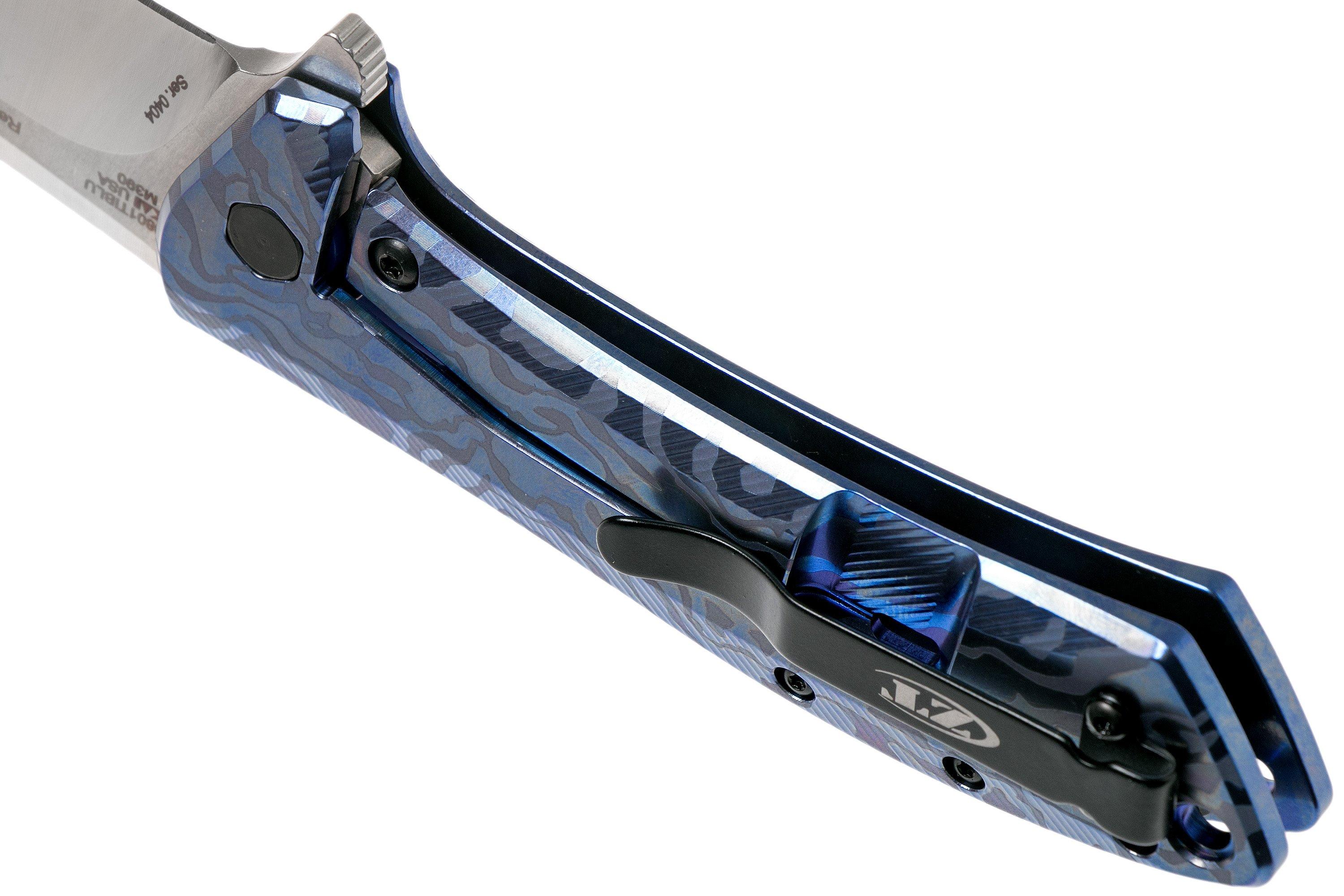 リコルド　Deto90 finesse Zero Tolerance ZT0801TIBLU M390 Sprint Run pocket knife, Todd