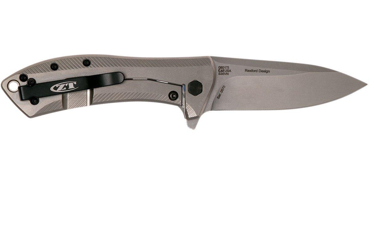 Zero Tolerance 0801Ti pocket knife S35VN, Todd Rexford design