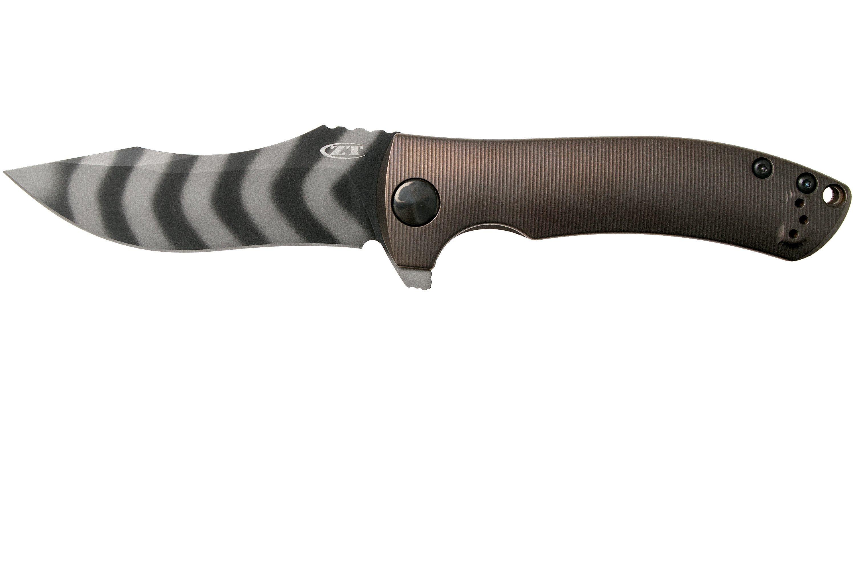 Zero Tolerance 0920TTS Bronze Tiger Stripe Sprint Run zakmes, Les