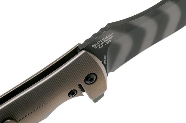 Image for Zero Tolerance 0920TTS Bronze Tiger Stripe Sprint Run pcoket knife, Les George design