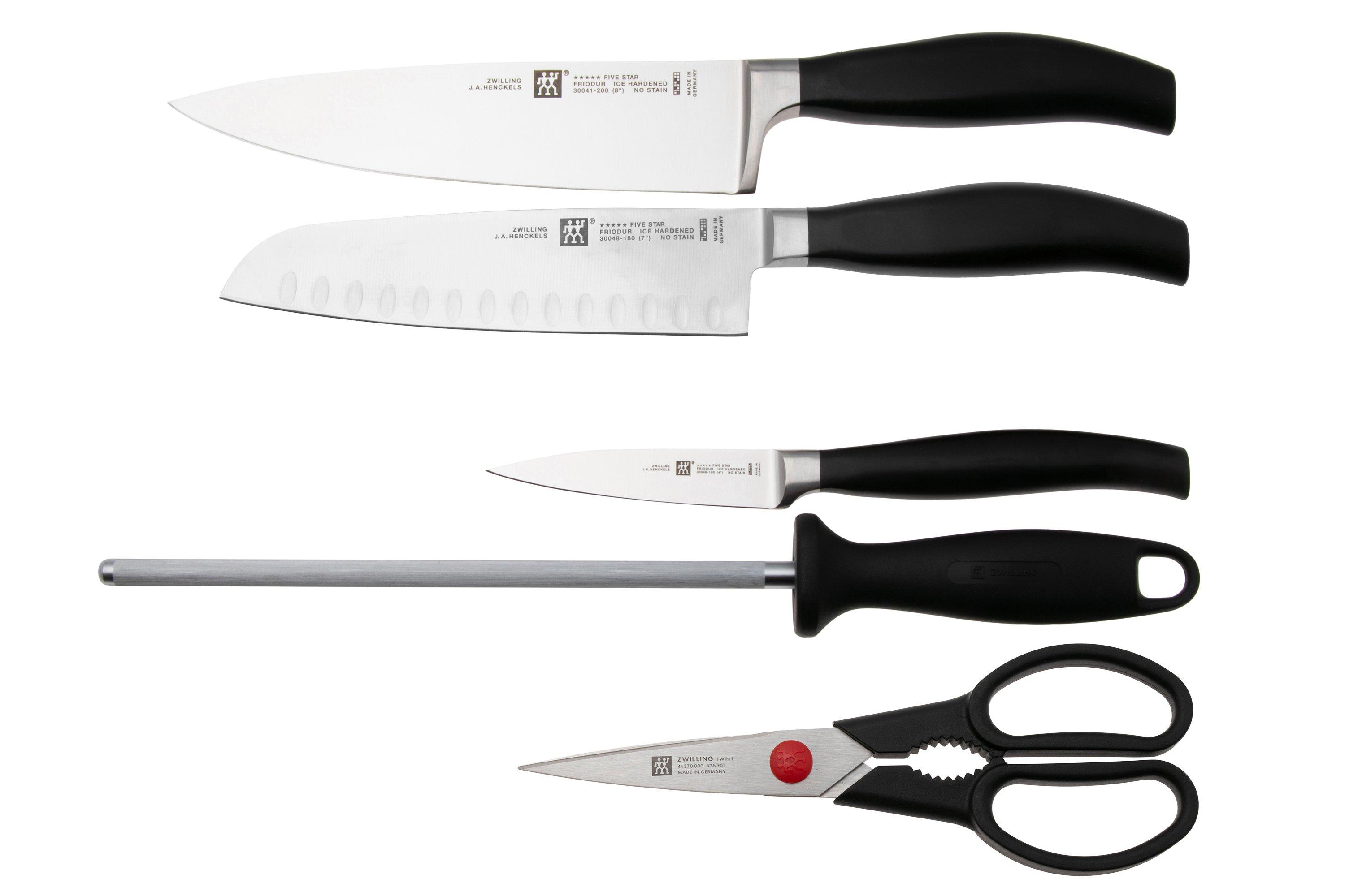 中古 ZWILLING J.A. HENCKELS Fricodur 5本セット Zwilling J.A. Henckels 1001276 Five Star knife block, 6-piece set