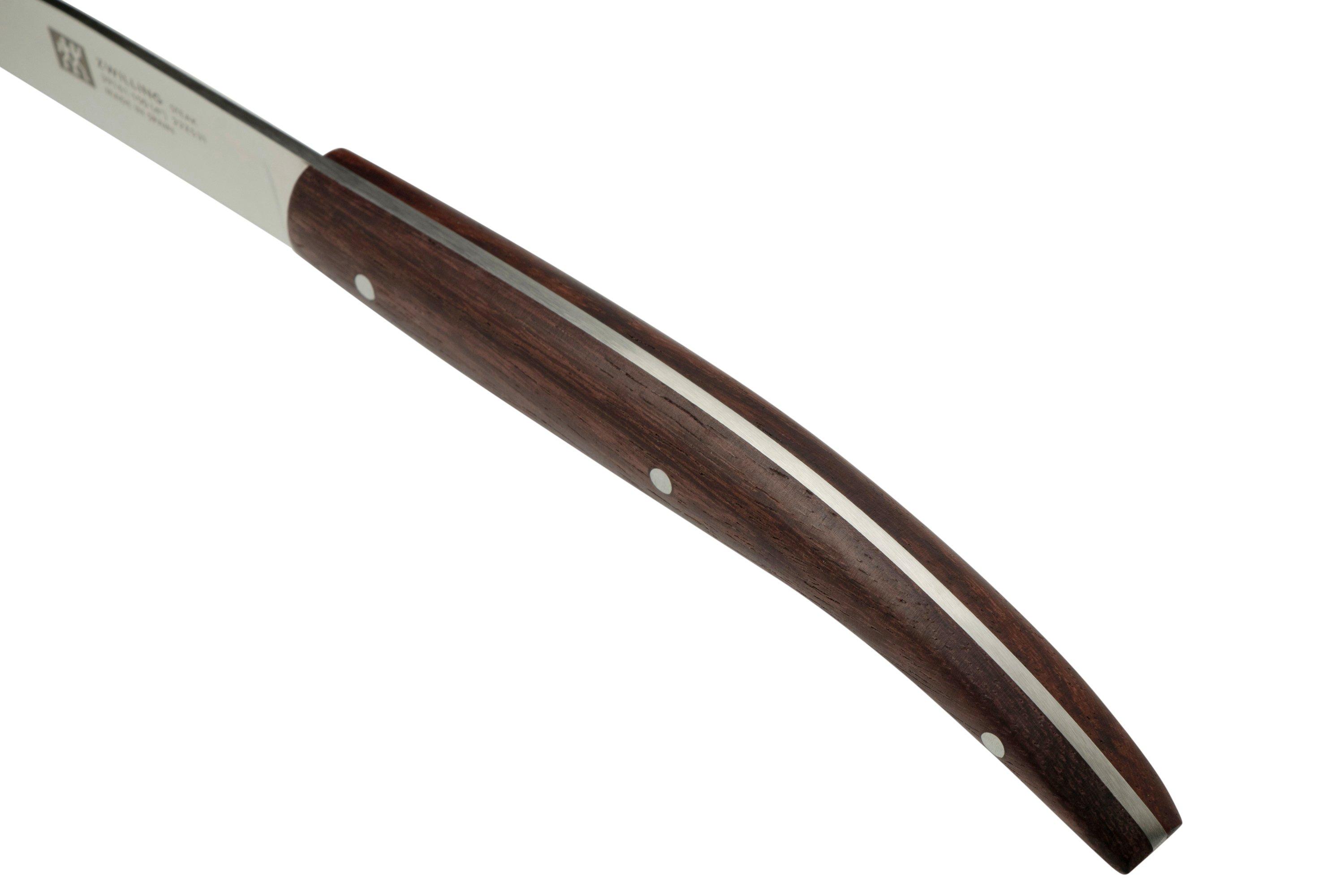 Victorinox Swiss Modern Lot De 2 Couteaux à Steak – Lames 12 Cm Extra-Tranchantes, Manches Noyer Naturel