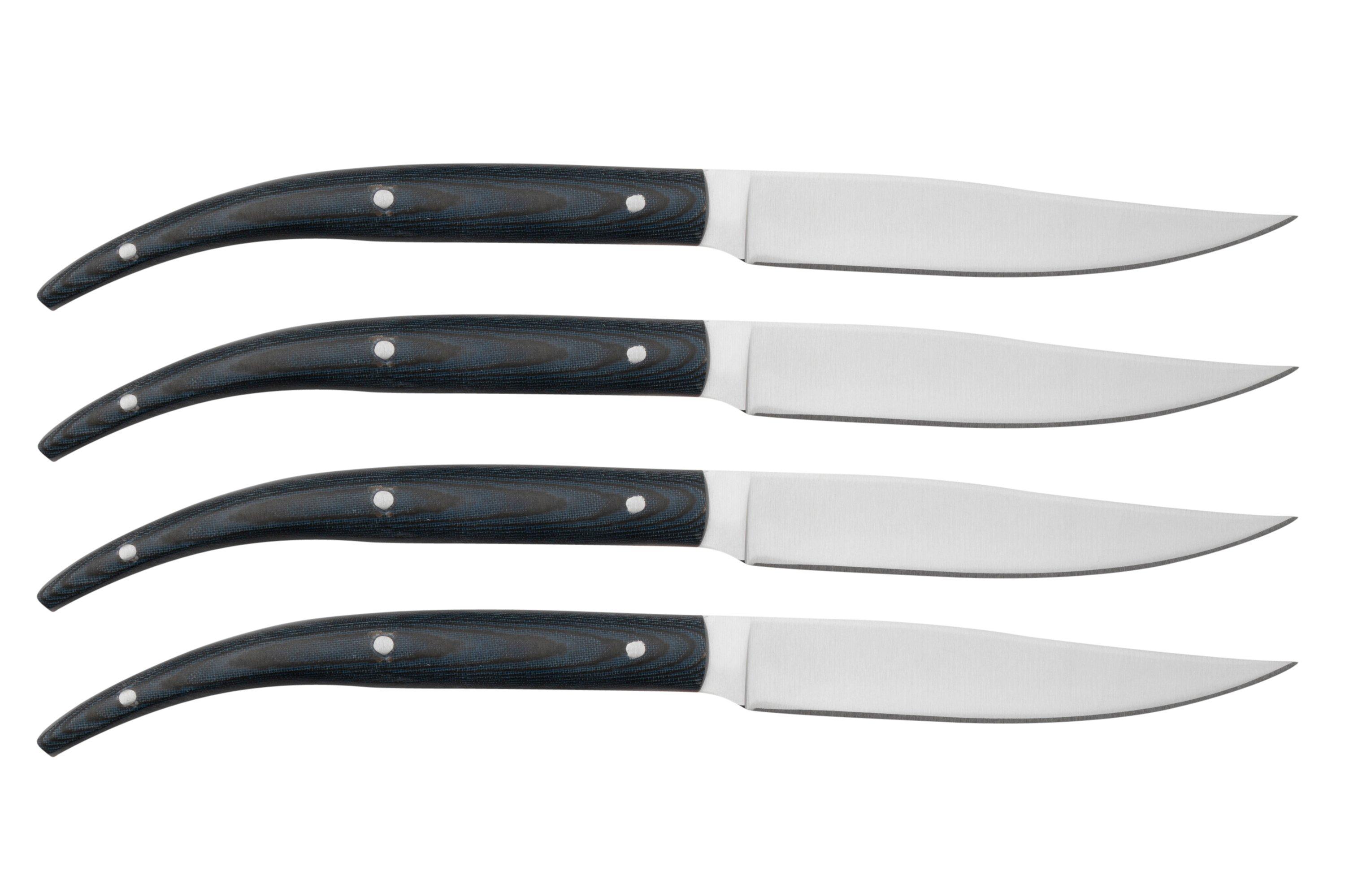 Zwilling Steak 39162, 4-piece steak knife set, micarta blue