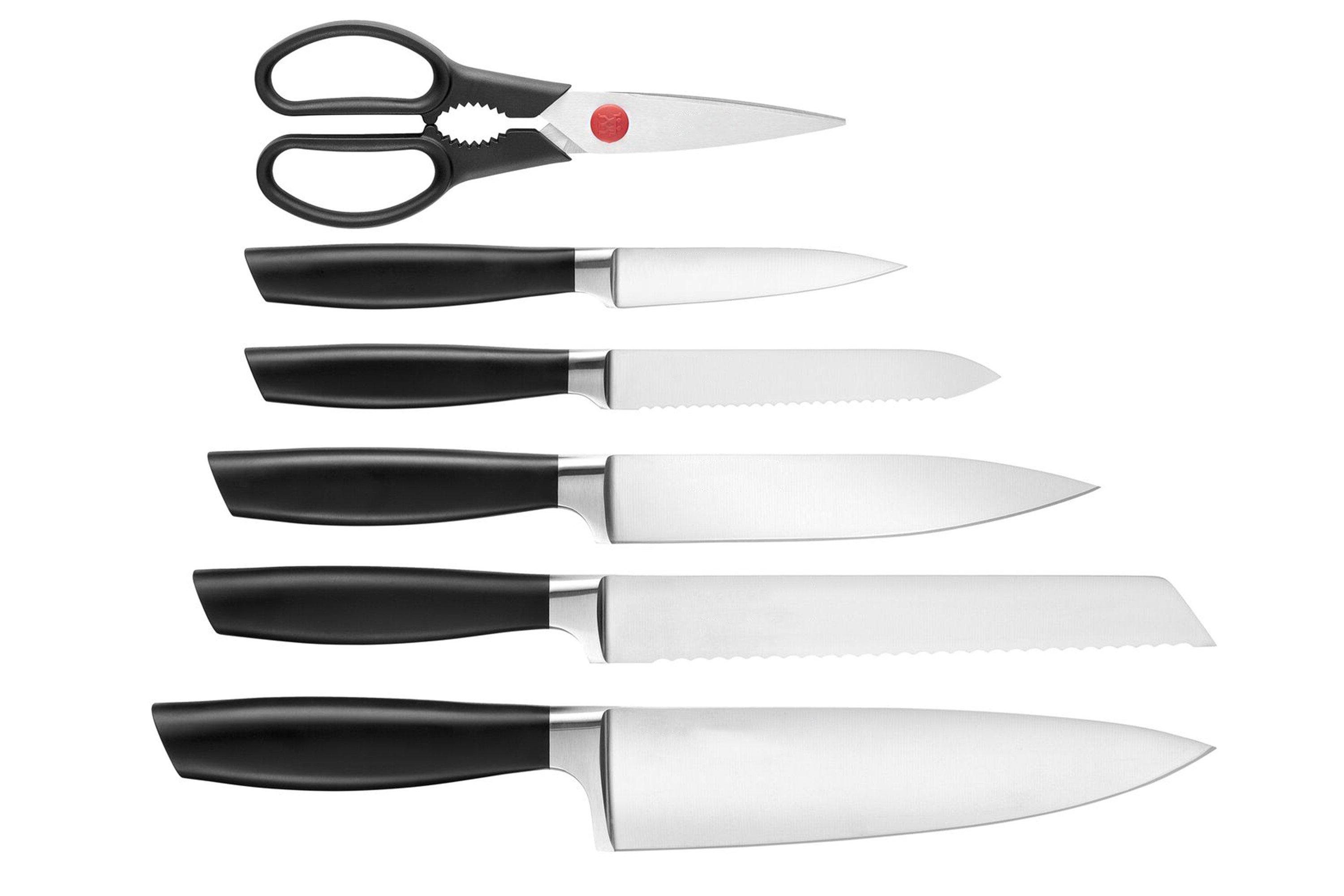 Zwilling All Star 1022568, set di 7 coltelli con ceppo portacoltelli,  antracite/nero