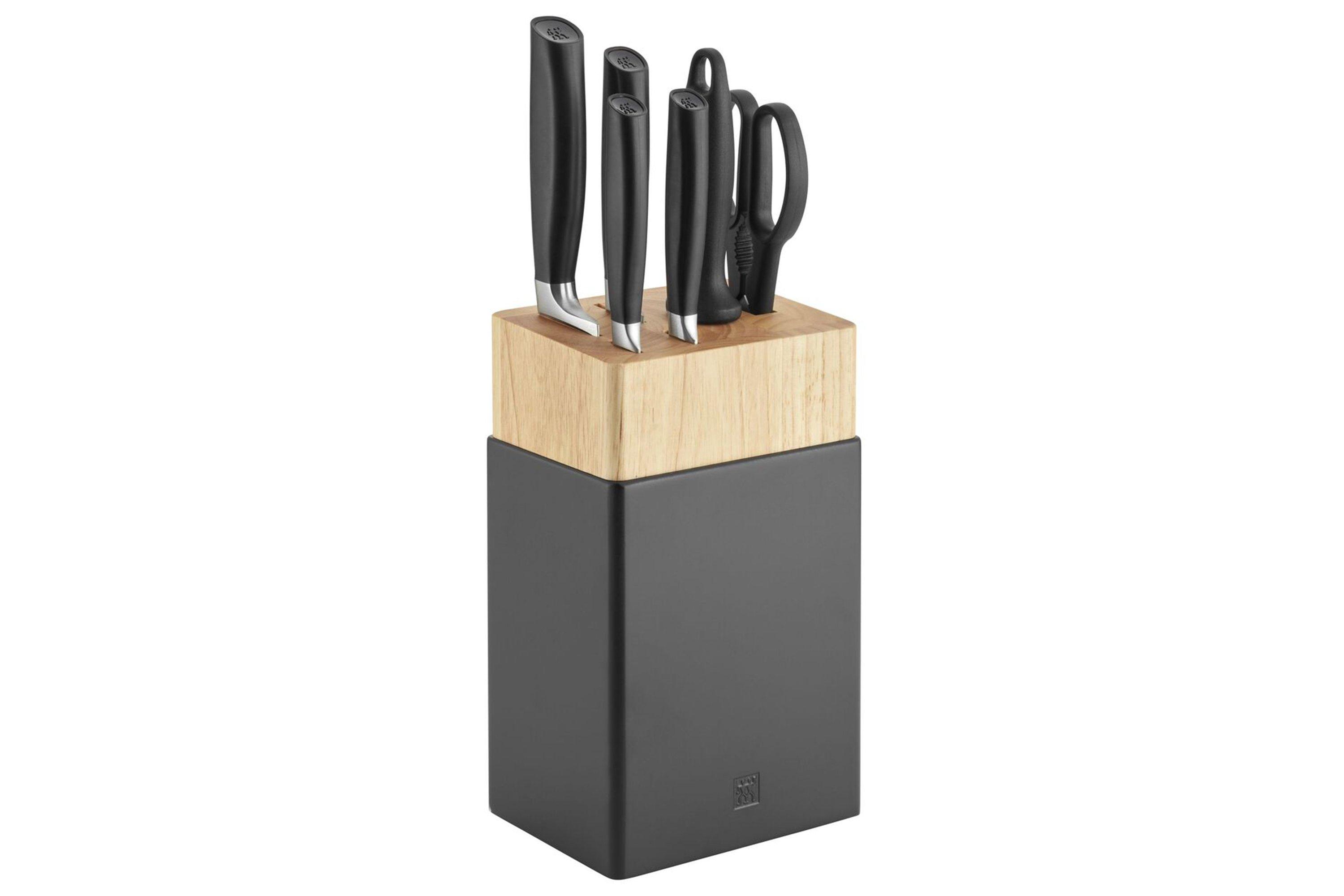 Black best sale knife block