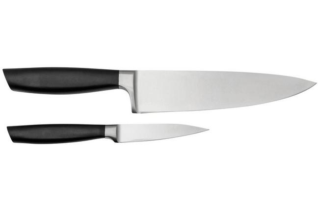 Zwilling All Star 1022777, Juego 2 de cuchillos, cuchillo de chef y cuchillo  puntilla, negro