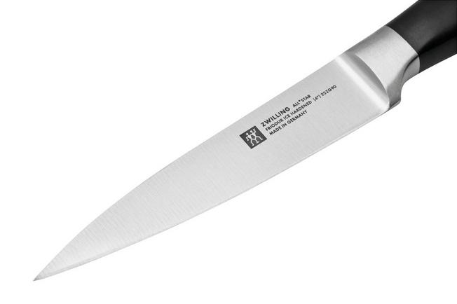 Zwilling All Star 1022777, Juego 2 de cuchillos, cuchillo de chef y cuchillo  puntilla, negro