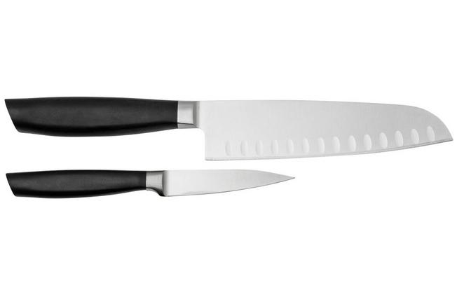 Zwilling All Star 1022779, 2-piece knife set, santoku and paring knife,  black