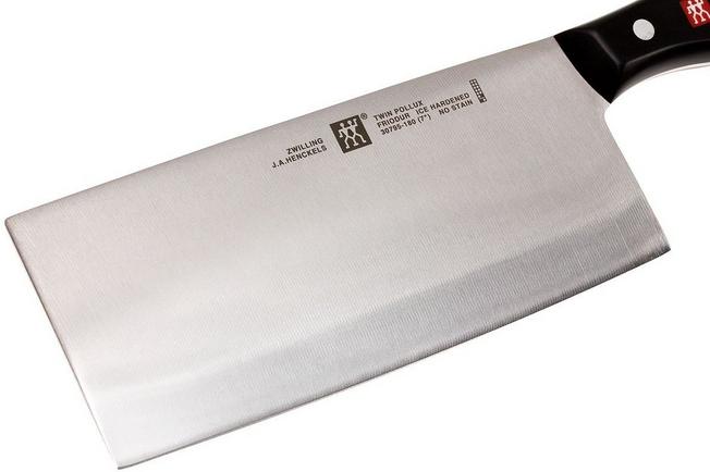 ZWILLING TWIN Signature Chinese Chef Knife, Chinese Cleaver Knife, 7-Inch,  Stainless Steel, Black 