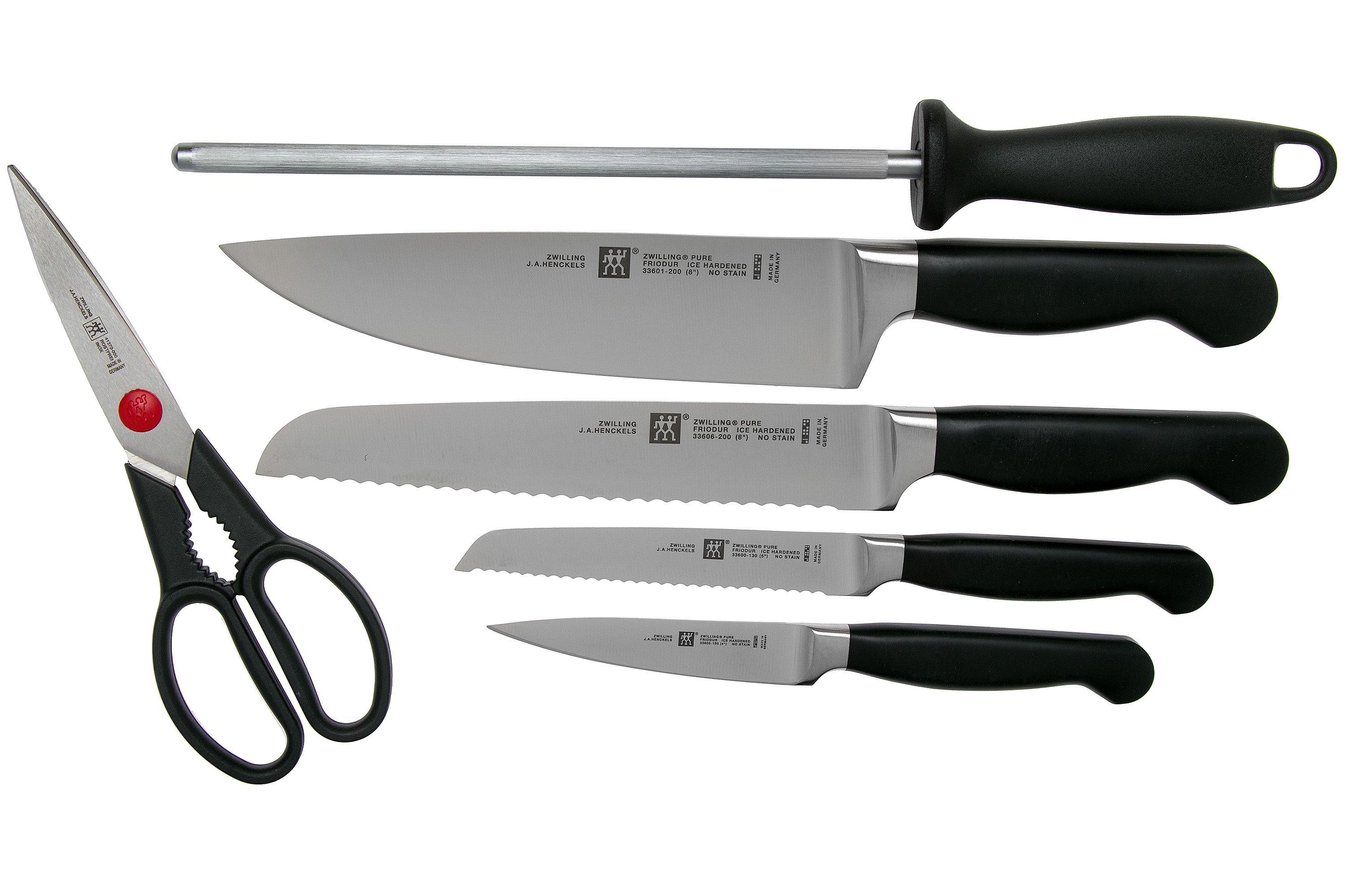 Coffret Zwilling couteau à légumes + couteau à éplucher lames Friodur