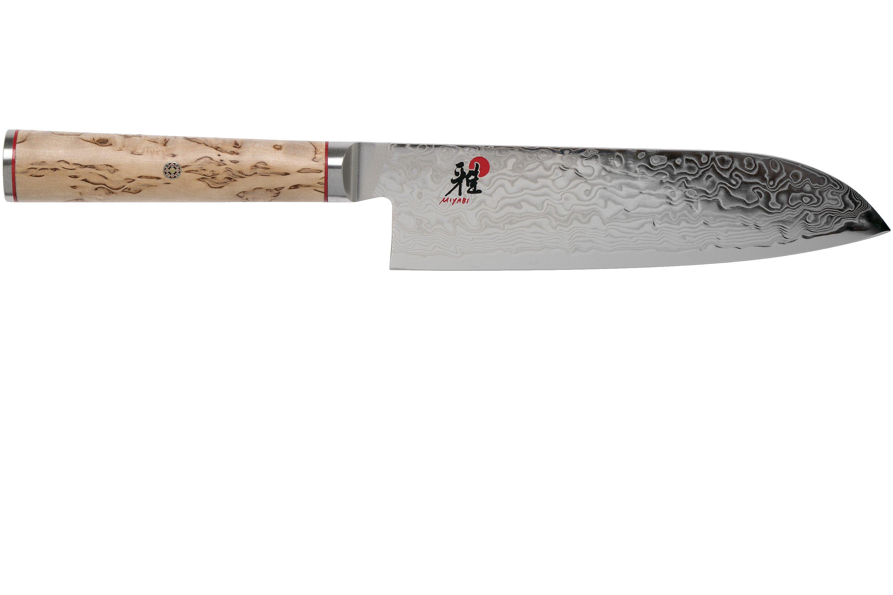 Coltello Santoku giapponese Miyabi in acciaio damasco cm 18 363624