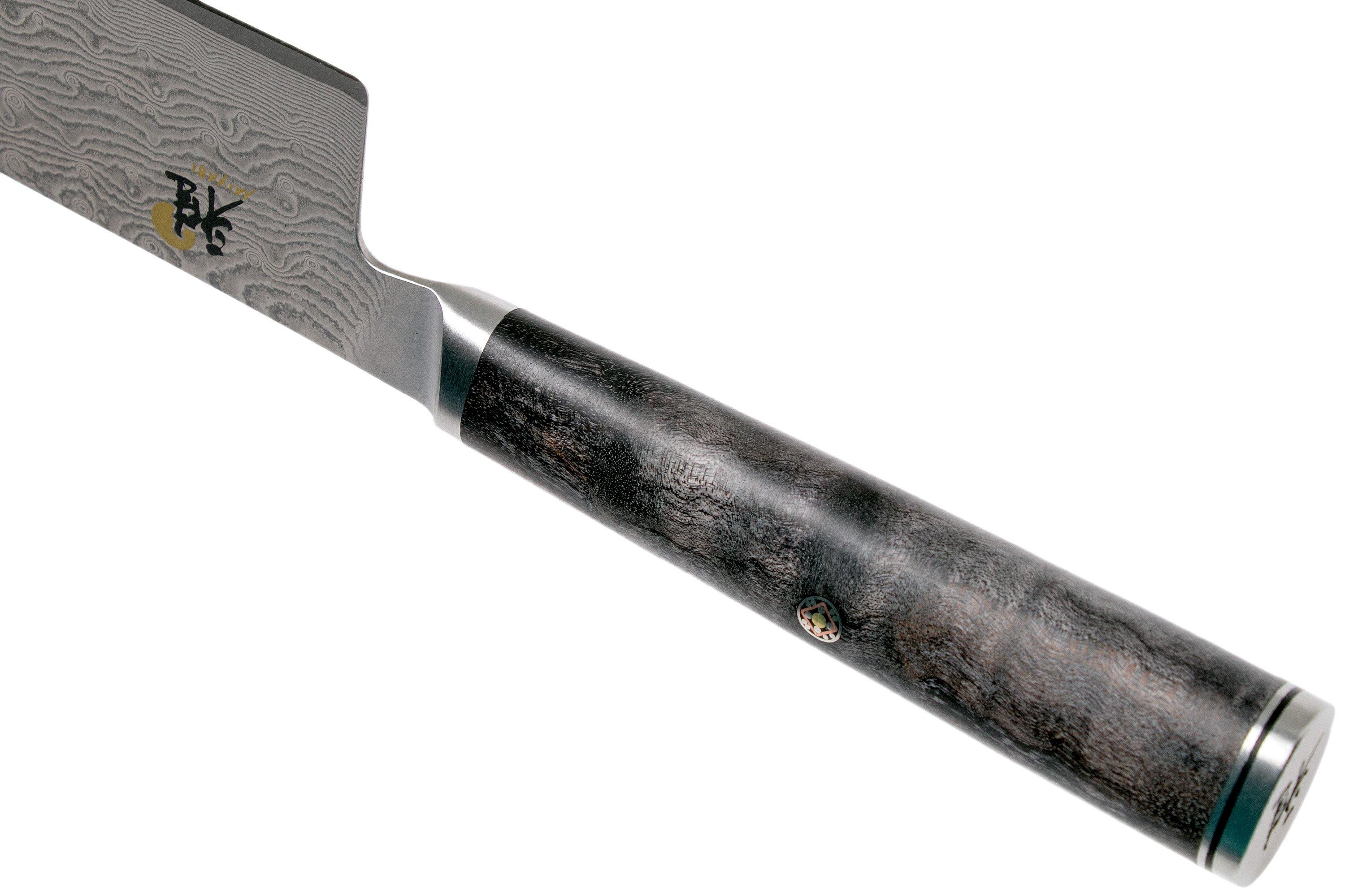 Miyabi Black 5000 MCD67 Coltello Da Pane 24,1 Cm - Lama Damasco In Acciaio Microcarbide, Manico In Frassino Nero, Fatto A Mano In Giappone