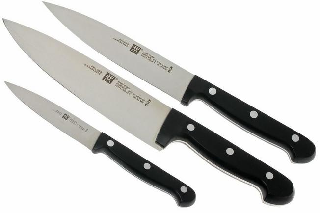 Zwilling J.A. Henckels Twin Professional S 3-Piece Chef Knife Set, Stainless Steel/black