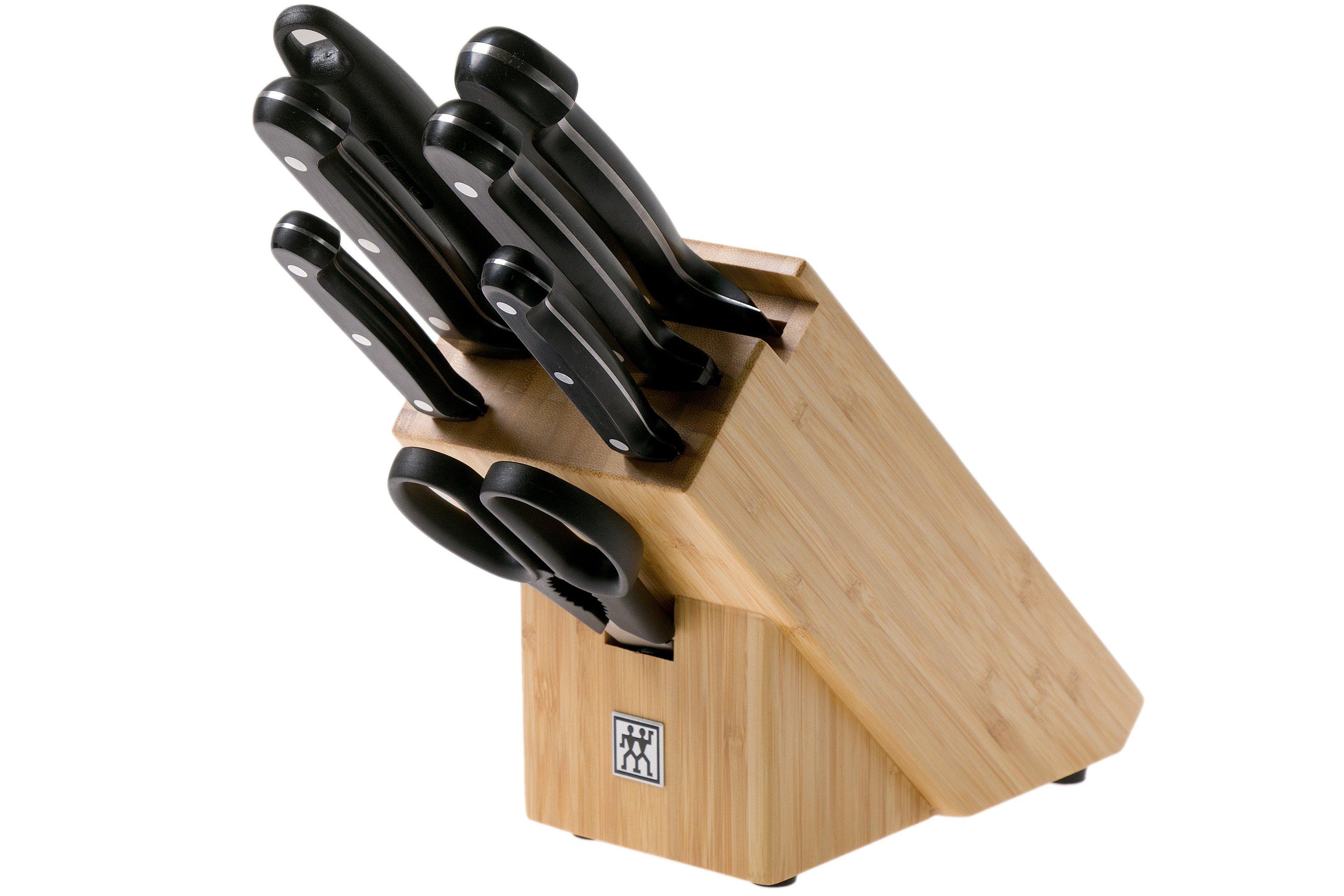 ZWILLING Juego de cuchillos de chef gemelos, acero, plata/negro, 3 piezas