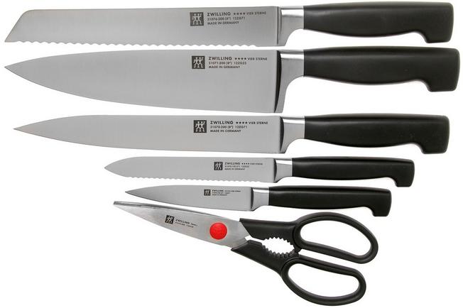 Zwilling Four Star 7 Piece Self Sharpening Knife Block Set