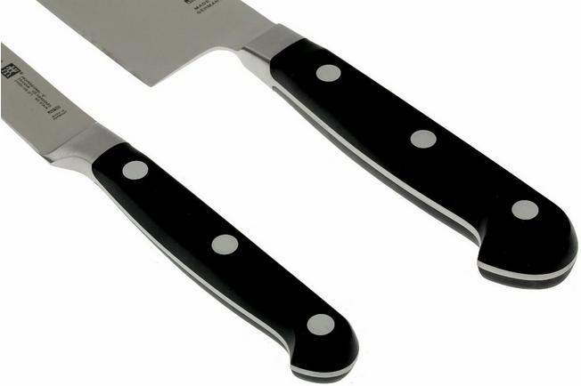 Ensemble bloc et couteaux trois rivets en acier allemand blanc 15 pièces