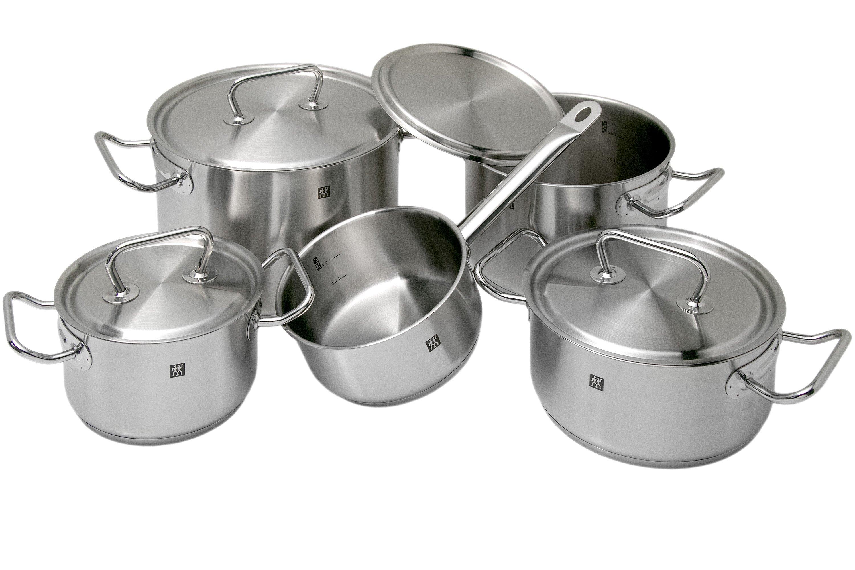  Zwilling – TWIN CLASSIC, Rechargeable Cookware Set 5 pz., in  Stainless Steel 18/10 Satin : Home & Kitchen