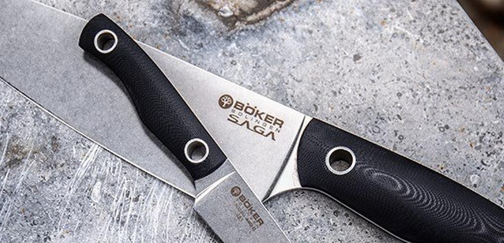Böker Saga Stonewash kitchen knives