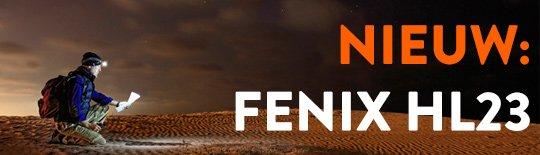 De nieuwe Fenix HL23 hoofdlamp is niet bang voor stof, water of zand!