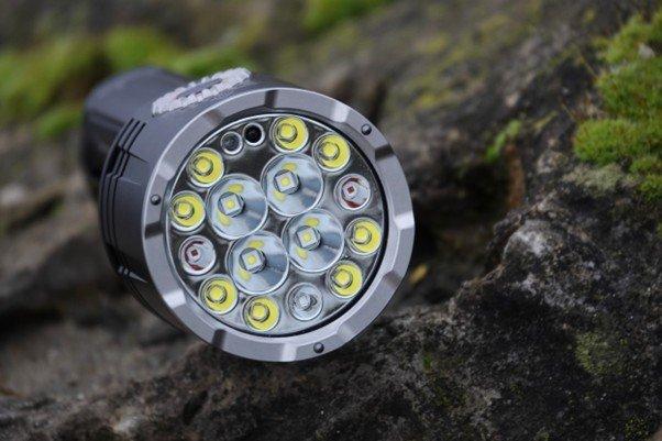 Vooraanzicht lampenkop Fenix LR35R Pro