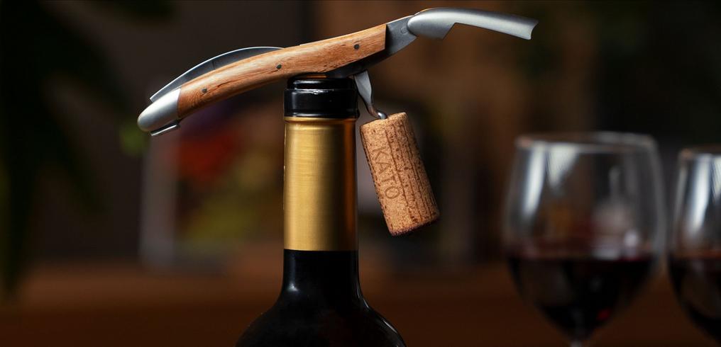 ATHRO Sommelier Waiter's Corkscrew Wine Opener with Strong Stainless Steel  Foil Cutter & Bottle Opener Metal-Reinforced Ebony Handle [ST-EW]