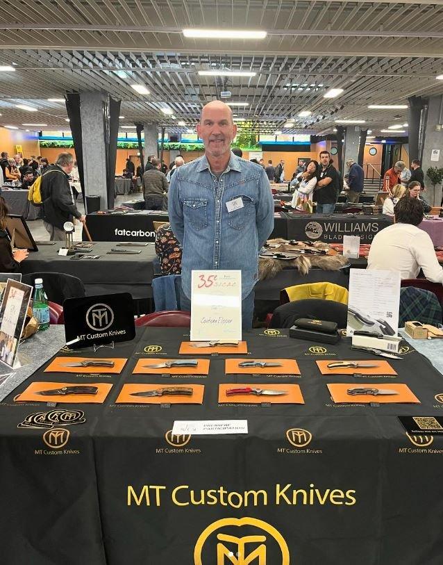 Michel Timmermans' Genesis 2.1, design for the Grailer 4, Best Flipper at the SICAC Paris Knife Show 2024